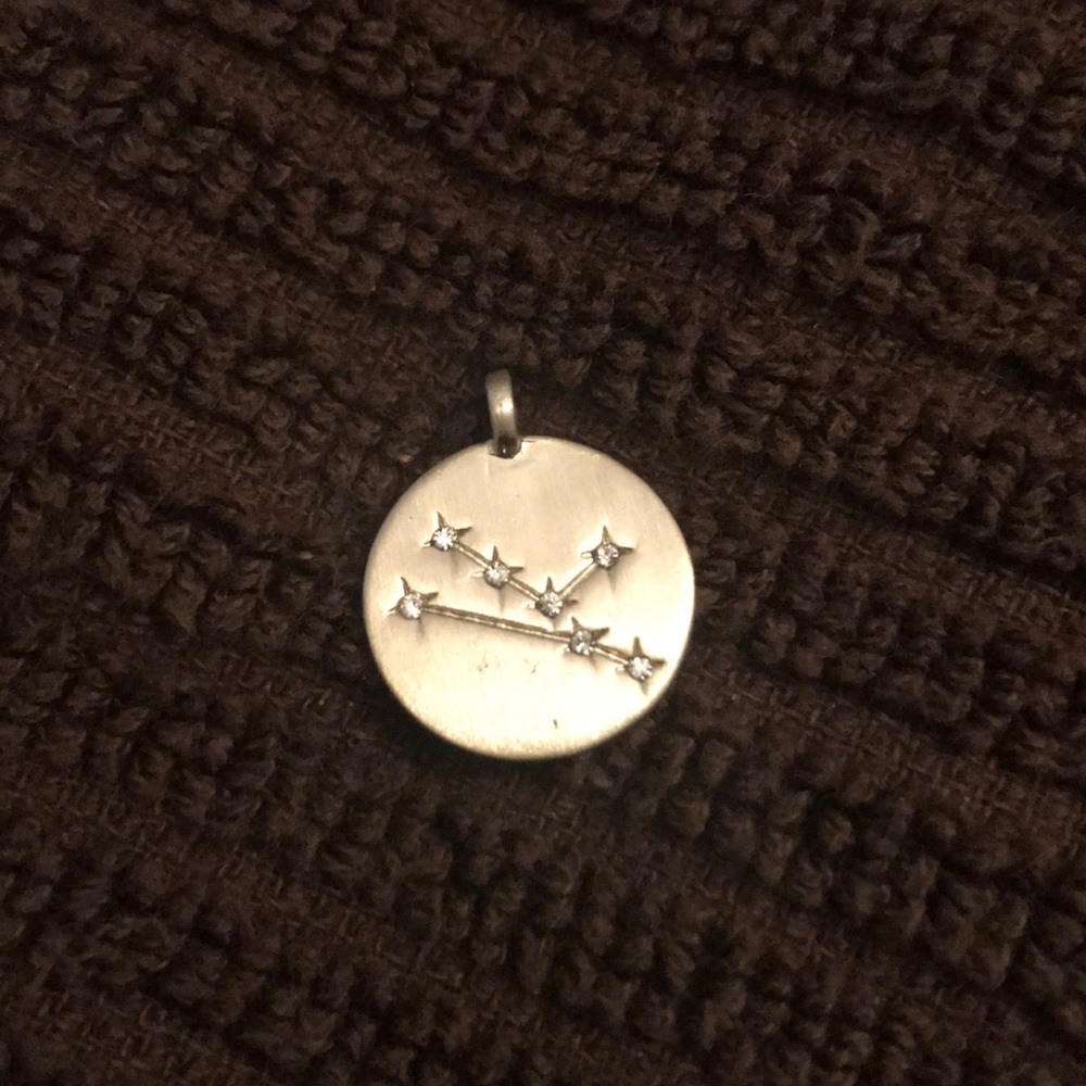 Silver Tone Zodiac Pendent - Taurus